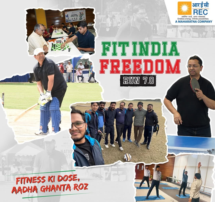 Fit India Freedom Run 7.0 launched at REC Headquarters